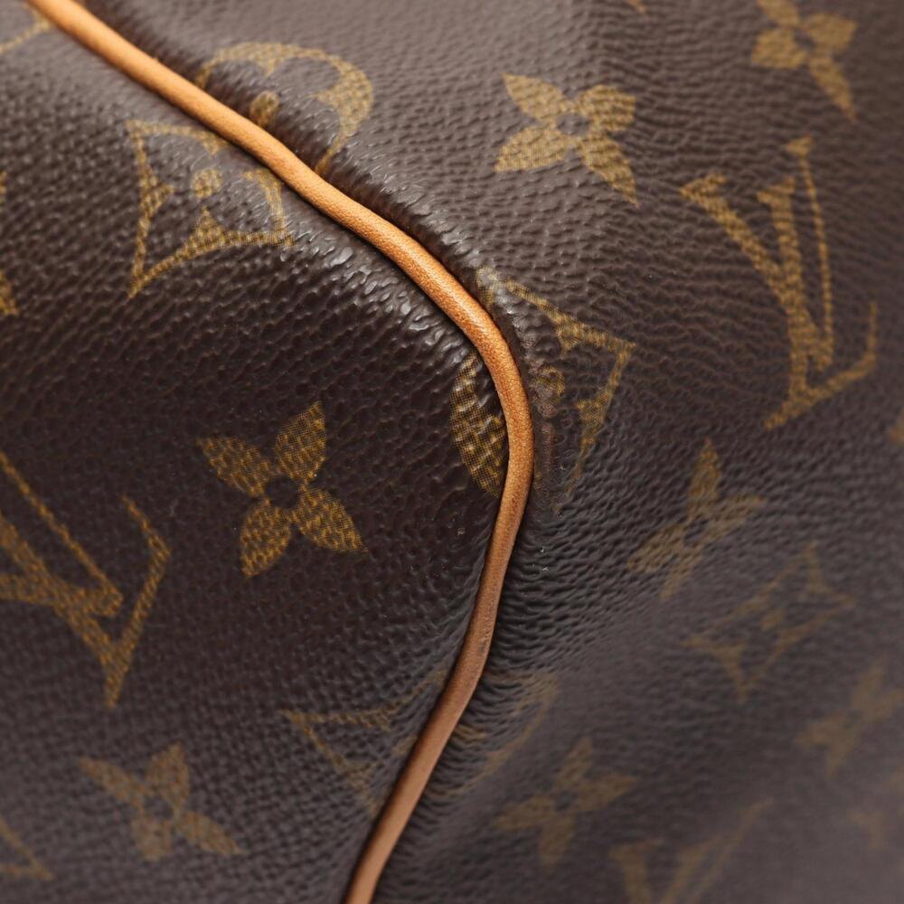 LOUIS VUITTON Authentic Brown Monogram Leather Keepall 55 Boston Bag - Picture 6 of 13